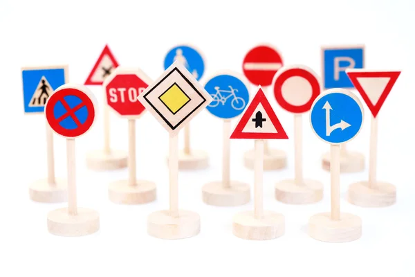 Road Signs White Background — Stock Photo, Image