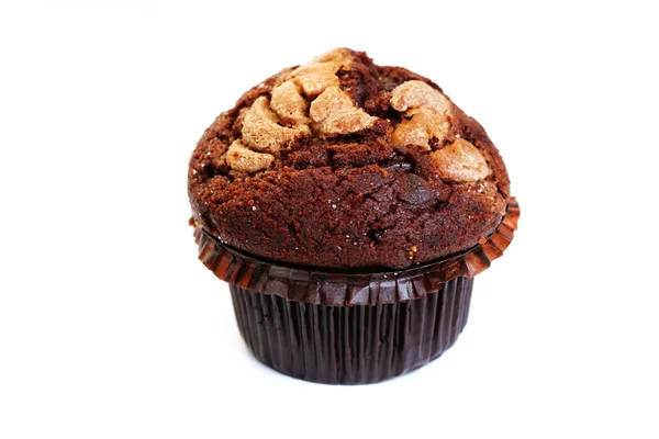 Delicioso Muffin Isolado Branco Comida Doce — Fotografia de Stock