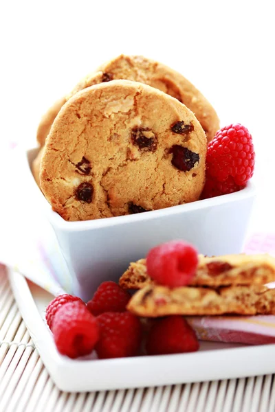 Close Ups Van Taspberry Cookies Zoete Voedsel — Stockfoto