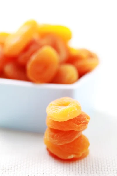 Bowl Dried Apricots Fruits — Stock Photo, Image