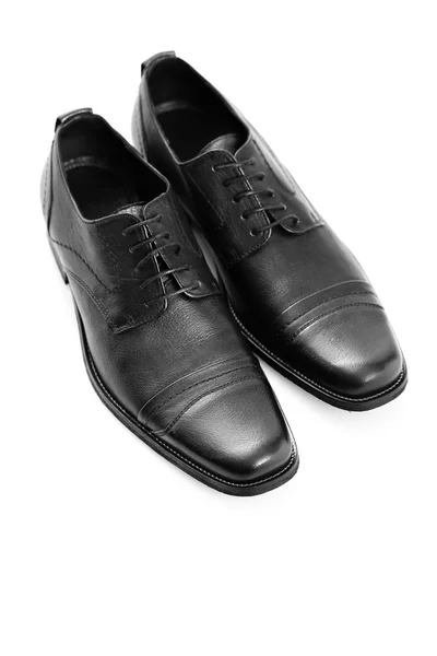 Par Zapatos Elegancia Negro Sobre Fondo Blanco —  Fotos de Stock