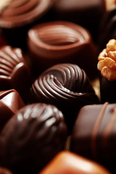Close Ups Delicious Pralines Sweet Food — Stock Photo, Image