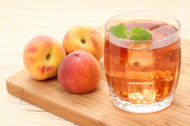 glass of fruity ice tea perfect for hot summer clipart