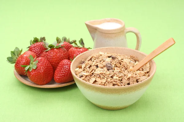 Bowl Full Musli Fresh Fruits Healthy Breakfast — Stock Photo, Image