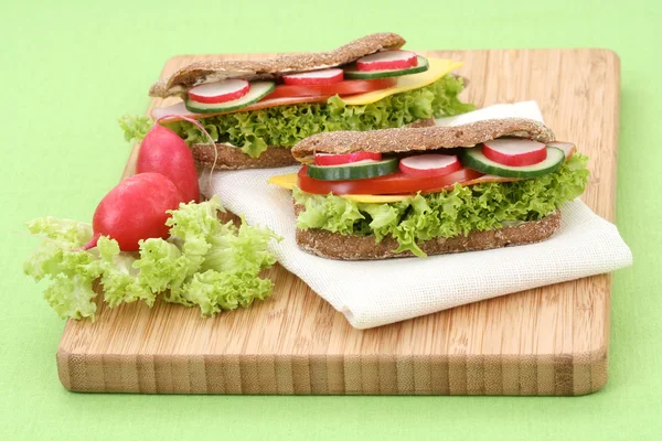 Deliciosos sanduíches — Fotografia de Stock