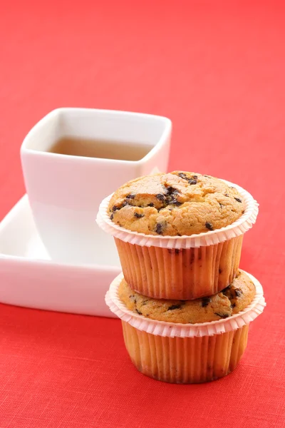 Tee und Muffins — Stockfoto