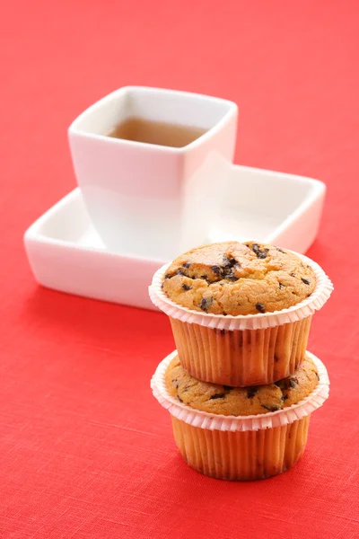 Chá e muffins — Fotografia de Stock