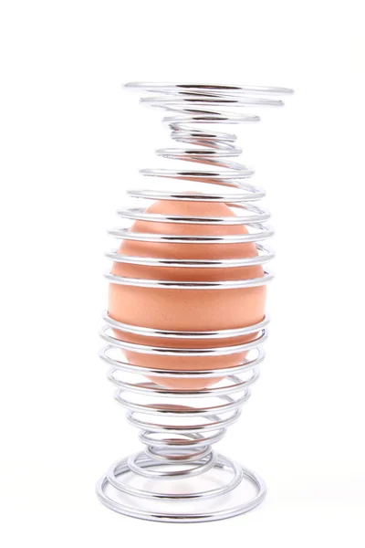 One Egg Isolated White — Stock Photo, Image