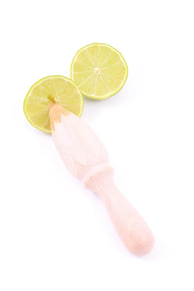 Lime Citrus Squeezer Isolated White — Stock Photo, Image