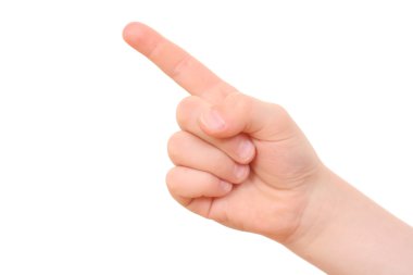 One finger clipart