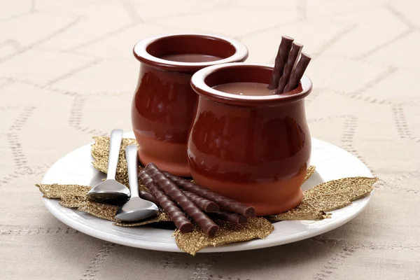 Chocolate cream - dessert — Stock Photo, Image