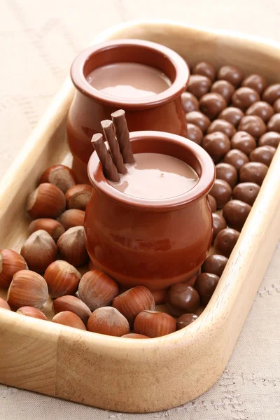 Čokoládový krém - dezert — Stock fotografie