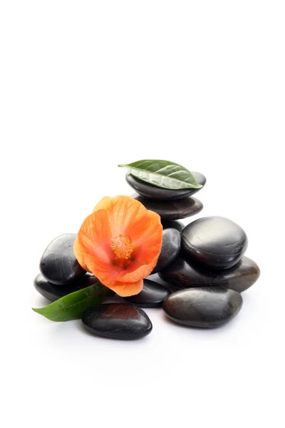 Stack Pebbles Isolated White Wellbeing — Stock Photo, Image