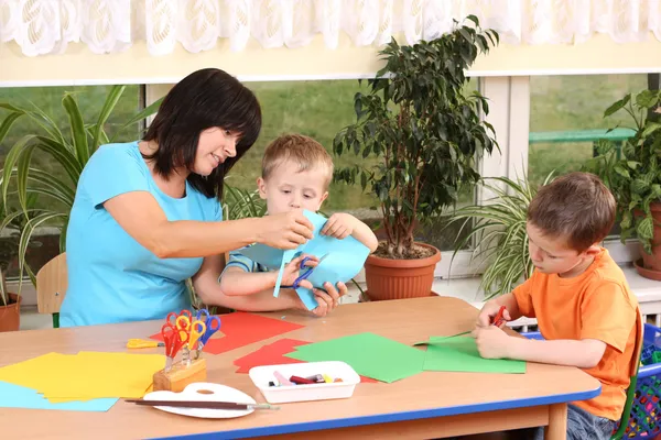 stock image Preschoolers and manual skills
