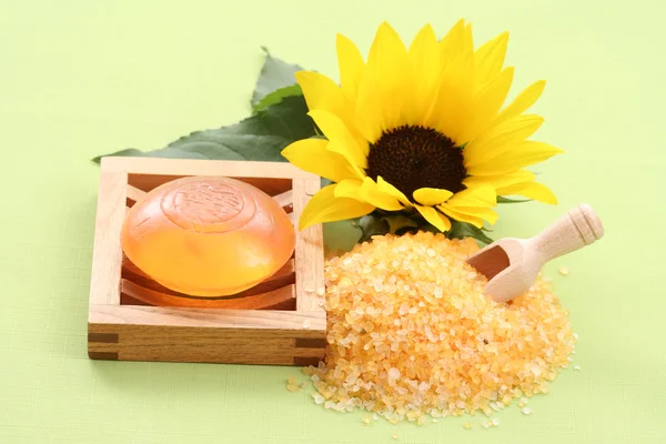 Bath Salt Glycerine Soap Beauty Treatment — Stock Photo, Image