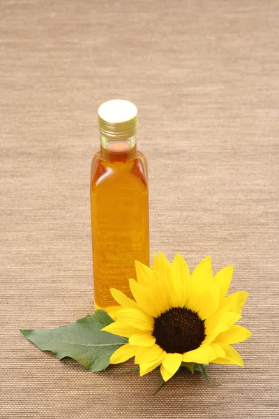 Bottle Sunflower Oil Sunflower — Stock Photo, Image