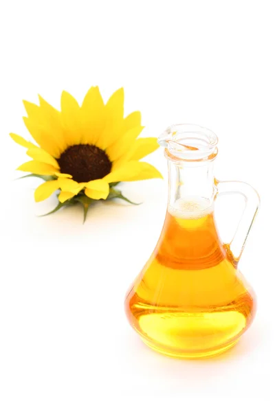 Bottle Sunflower Oil Isolated White — Stock Photo, Image