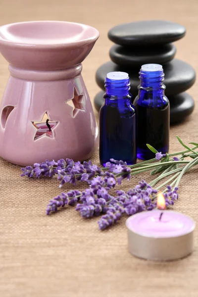 Chimney Candle Bunch Lavender — Stock Photo, Image