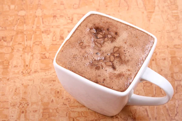 Bir Fincan Sıcak Çikolata Yakın Çekimler — Stok fotoğraf