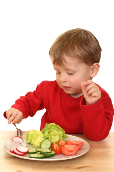 男孩和蔬菜 — 图库照片