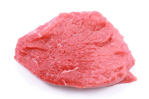 Daging Sapi Segar Siap Untuk Memasak Terisolasi Atas Putih — Stok Foto