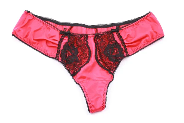 Röda Och Sexiga Underkläder Isolerad Vit — Stockfoto