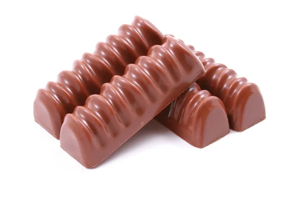 Läckra Chokladpraliner Isolerad Vit — Stockfoto