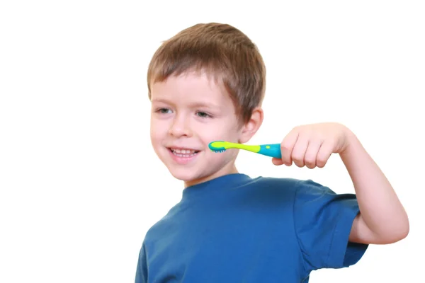 Очищенню зубів — стокове фото