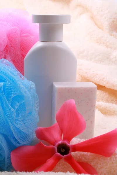 Close Ups Shampoo Sponge Soap Beauty Treatment — Stock Photo, Image