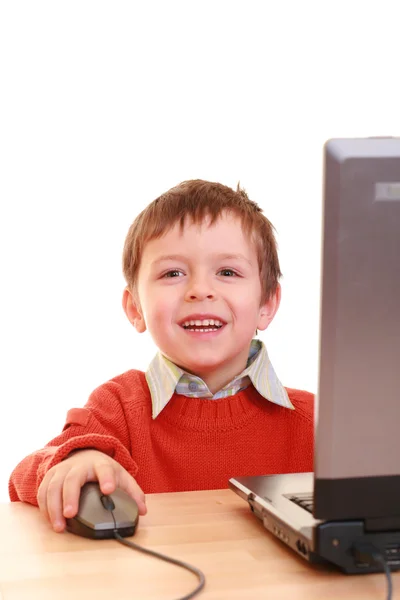 Chłopiec komputera — Zdjęcie stockowe
