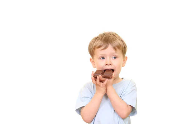 チョコレートの少年 — ストック写真