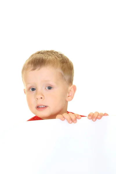Портрет Річного Хлопчика Ізольовано Білому Презентація — стокове фото