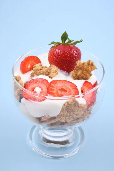 Glass of yogurt — Stock Photo, Image