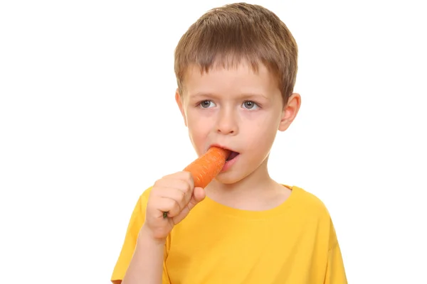 Comer cenoura — Fotografia de Stock