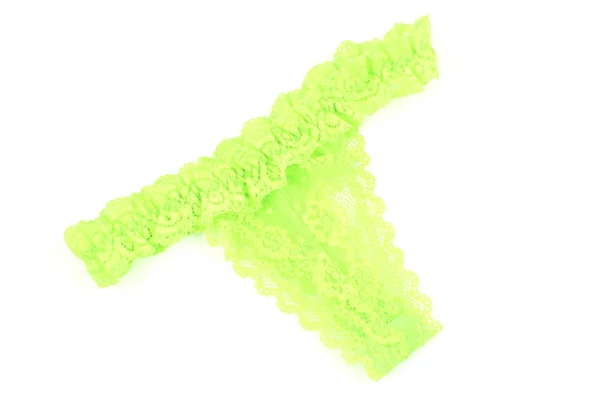Beyaz Izole Yeşil Seksi Çamaşırı — Stok fotoğraf