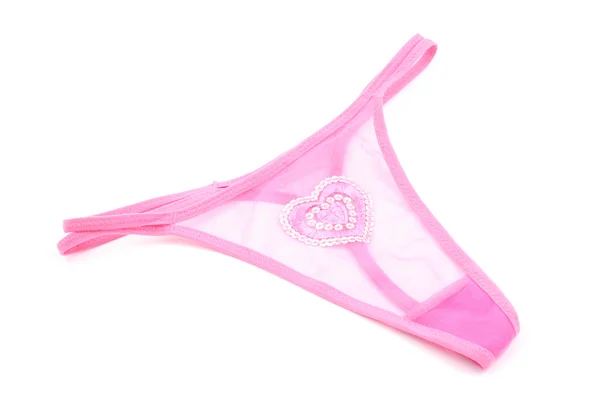 Rosa Och Sexiga Underkläder Isolerad Vit — Stockfoto