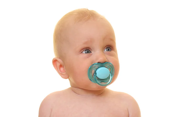 stock image Baby girl with pacifier
