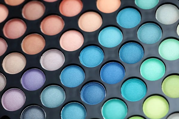 Paleta Profissional Sombras Multicoloridas Tratamento Beleza — Fotografia de Stock