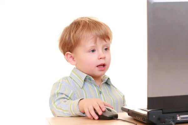 Chłopiec komputera Obraz Stockowy