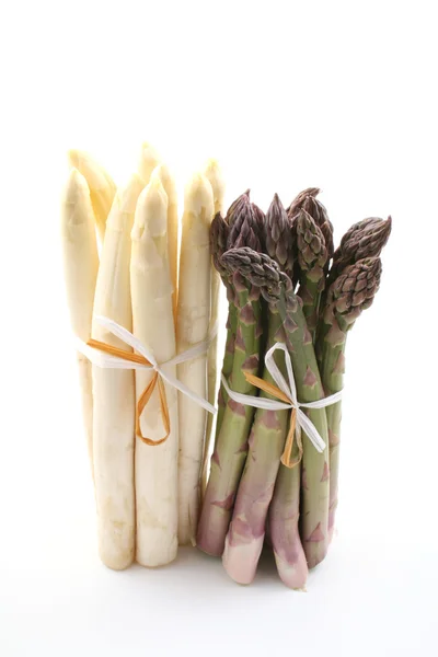 White Green Asparagus Isolated White — Stock Photo, Image