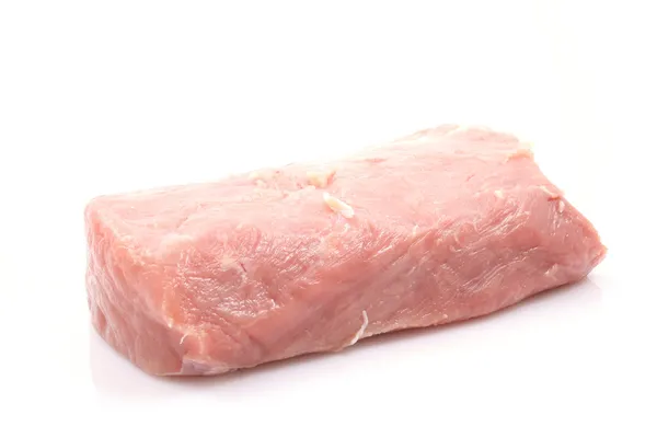 Carne Cerdo Deshuesada Aislada Blanco — Foto de Stock