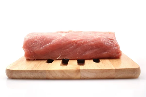 Boneless Pork Board Isolated White — Stock Photo, Image