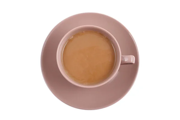 白咖啡上的咖啡 — 图库照片