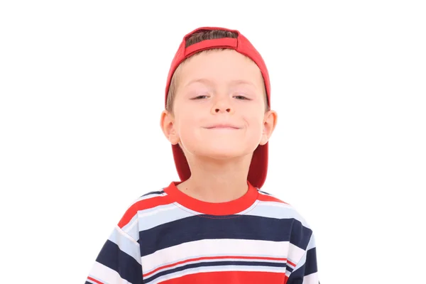 Porträt Eines Jährigen Jungen Isoliert Auf Weißem Grund — Stockfoto