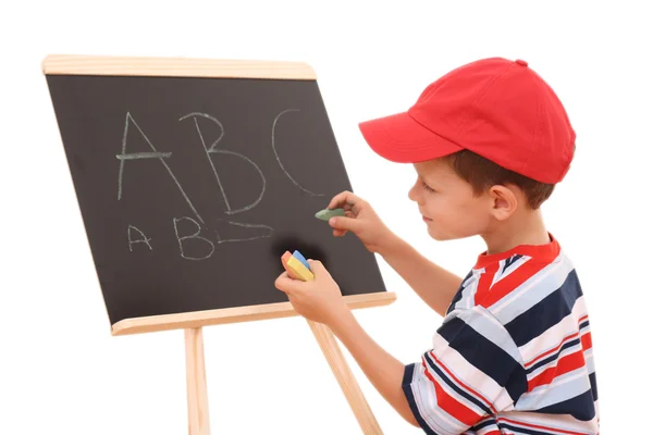 Yazı tahtası ve çocuk — Stok fotoğraf