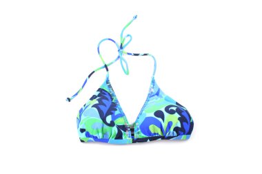 blue bikini isolated on white clipart