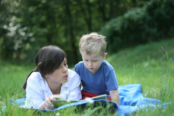 stock image Reading outside