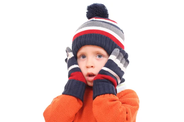Vintern pojke — Stockfoto