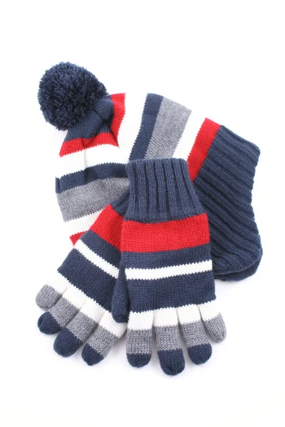 Čepice a rukavice — Stock fotografie
