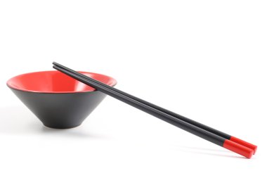 Bowl and chopsticks clipart